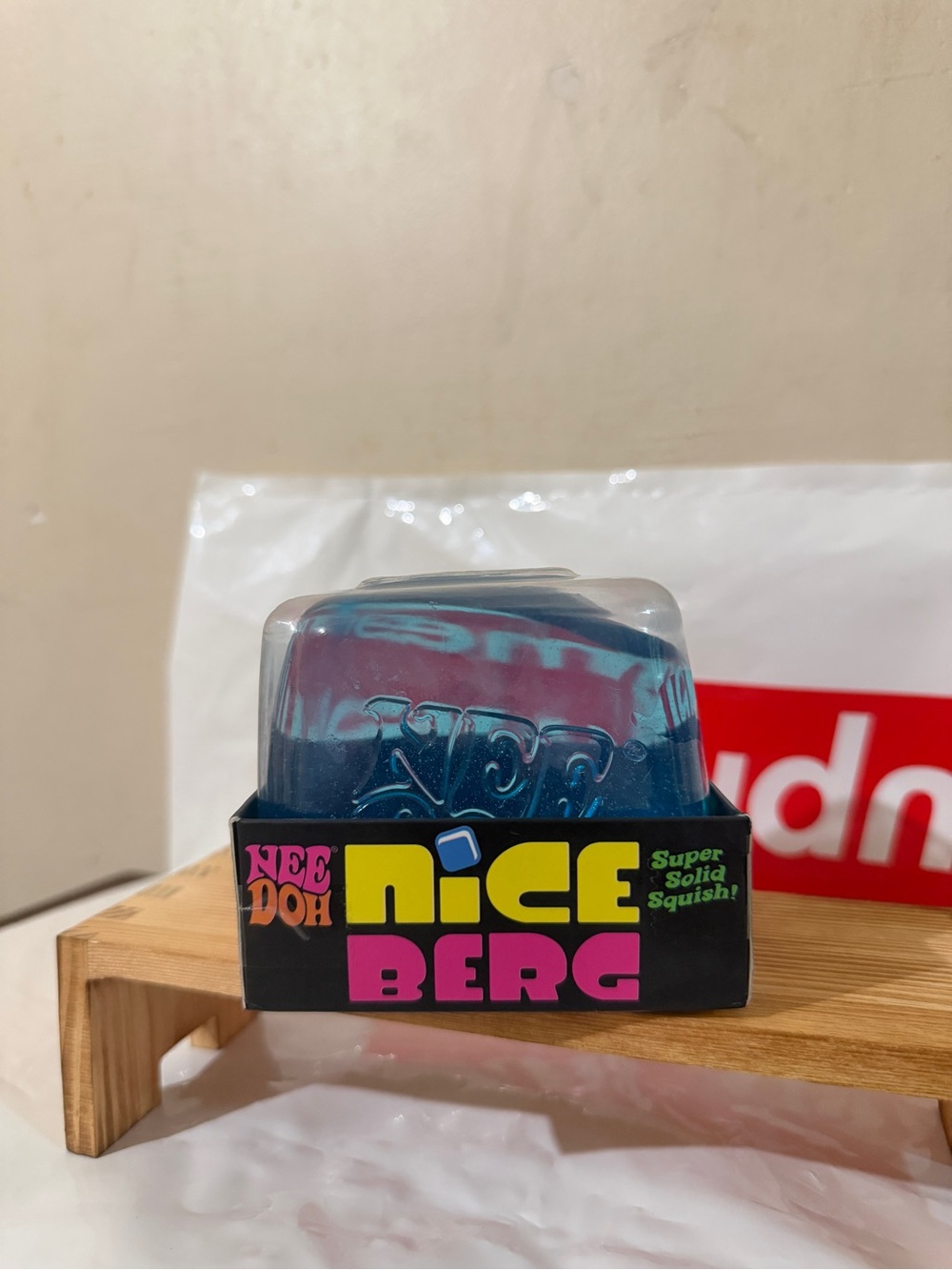 NeeDoh Nice Berg Blue Super Solid Squishy Stress Toy New